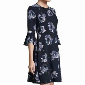 Kate Spade Night Rose Navy floral dress Sz 10